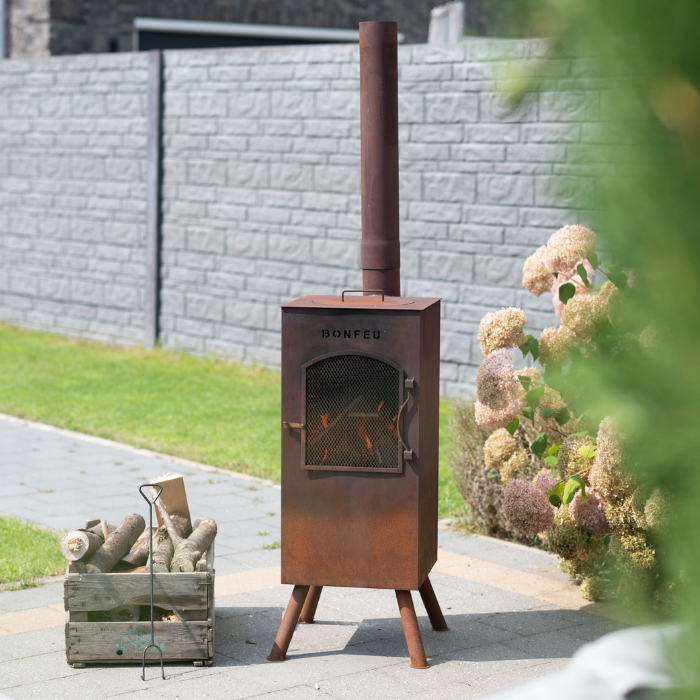 BonFeu BonCarré Corten Cheminée de jardin