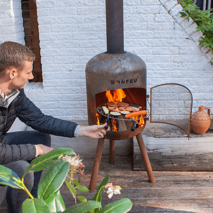 Grille de cuisson en fonte pour brasero Esschert ø34 cm