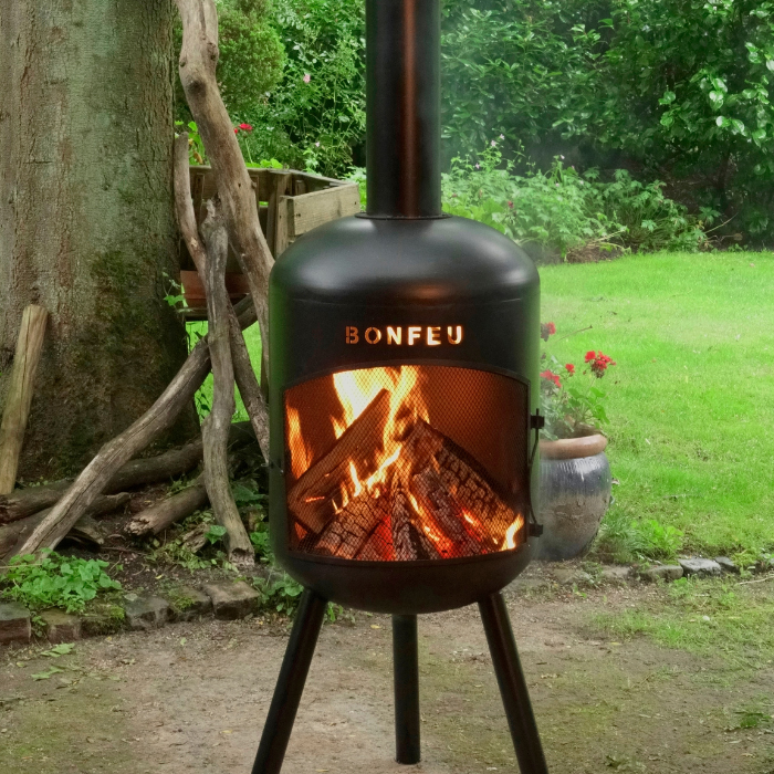 Cheminée de jardin BonBono noire BonFeu