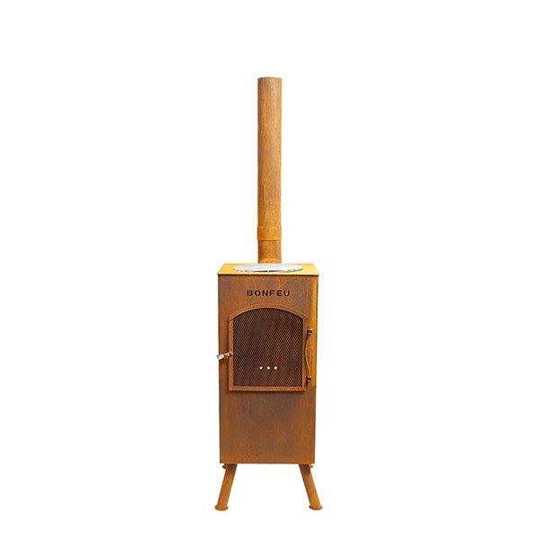 Cheminée de jardin BonFeu BonCarré QLP Rouille