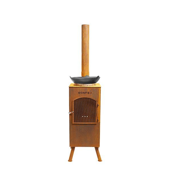 Cheminée de jardin BonFeu BonCarré QLP Rouille