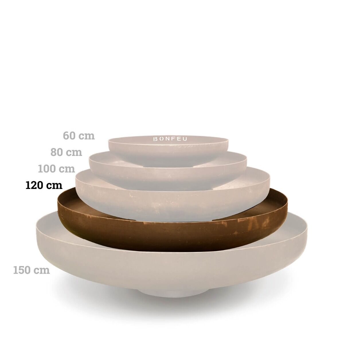 BonFeu Brasero Acier Corten Ø120 cm