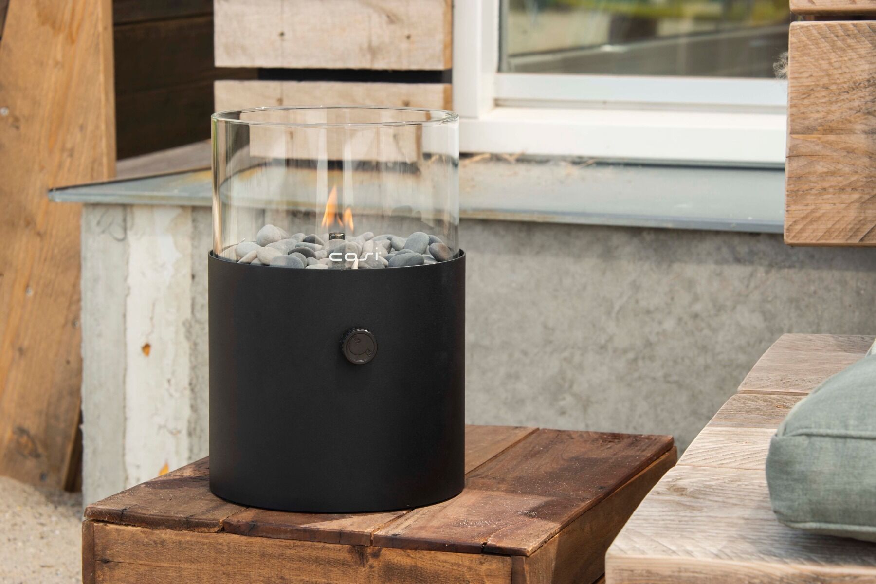 Cosiscoop XL lanterne à gaz noire