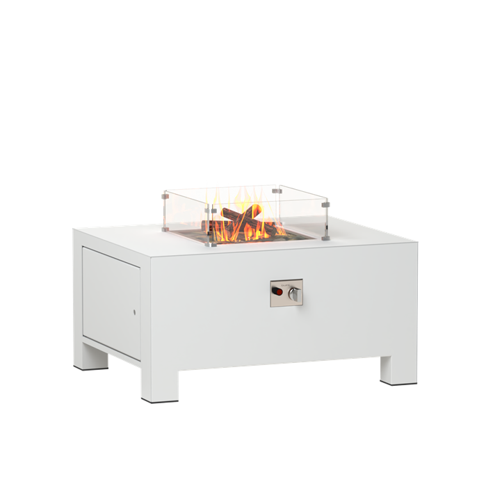 FORNO Table de Cheminée Brann Aluminium Blanc