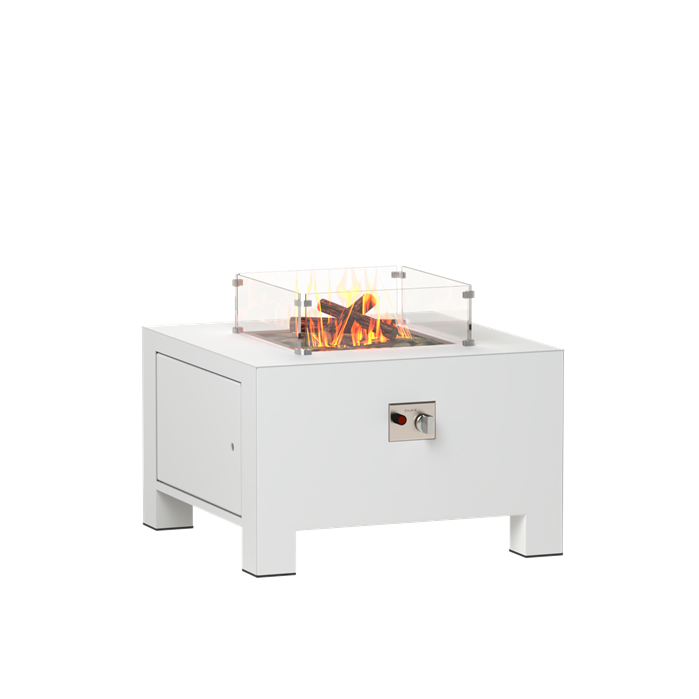 FORNO Table de Cheminée Brann Aluminium Blanc