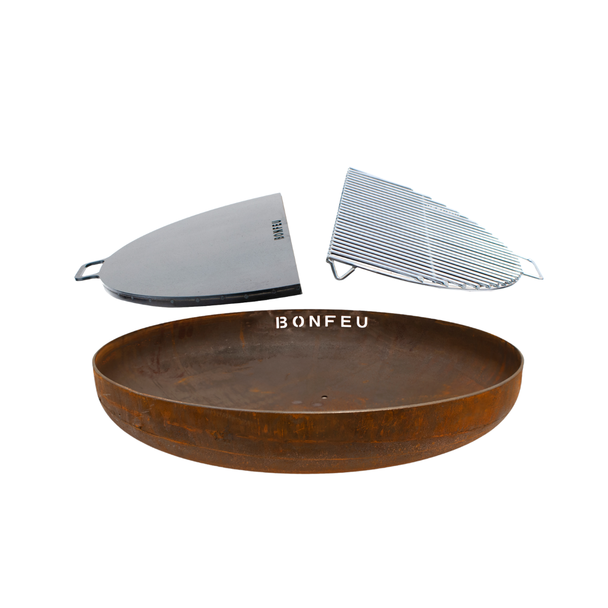 Pack promo BonFeu brasero 80 + BonPlancha 1/2 80 + BonGrill 1/2 80