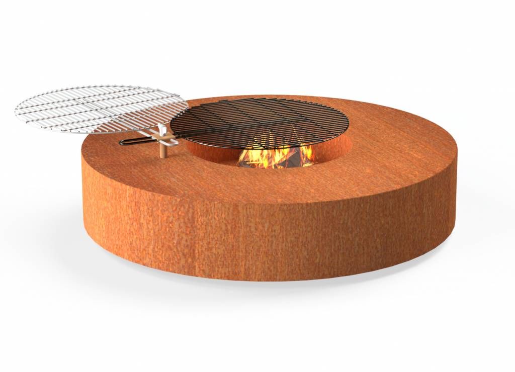 FORNO Table de Feu Acier Corten Ronde (Ø 125 cm)