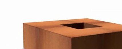 FORNO Table de Feu Acier Corten Carré (Ø 120 cm)
