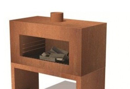 FORNO Poêle de Jardin Enok Acier Corten