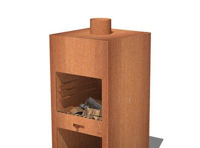 FORNO Poêle de Jardin Stig Acier Corten