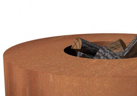 FORNO Table de Feu Acier Corten Ronde (Ø 125 cm)