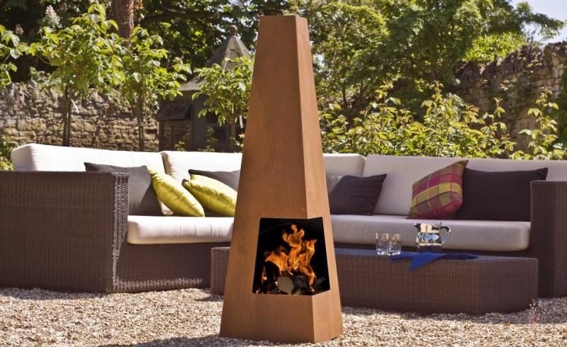 GardenMaxX Chacana Acier Corten Cheminée de Jardin