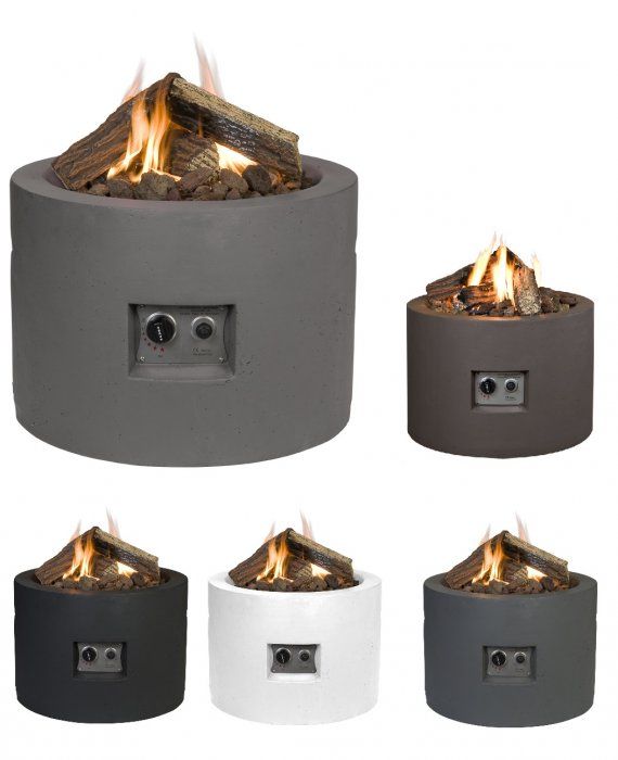 Happy Cocooning Table de feu ronde Taupe