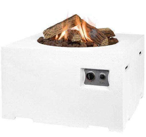 Happy Cocooning  Table de feu carrée blanche