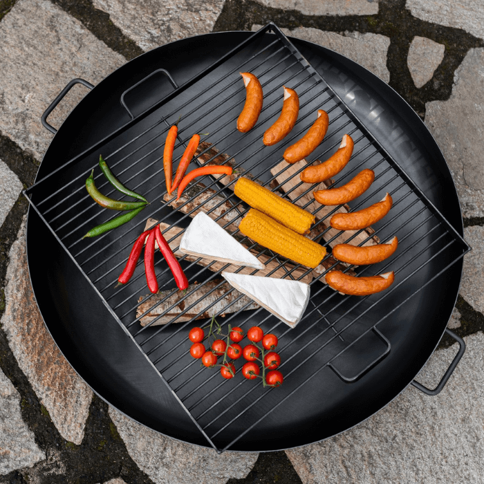 CookKing Grille De Gril en Acier Noir Carré
