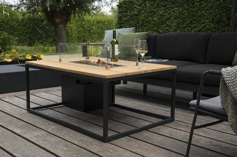 Cheminée de table Cosi Cosiloft 120 Noire/Teck