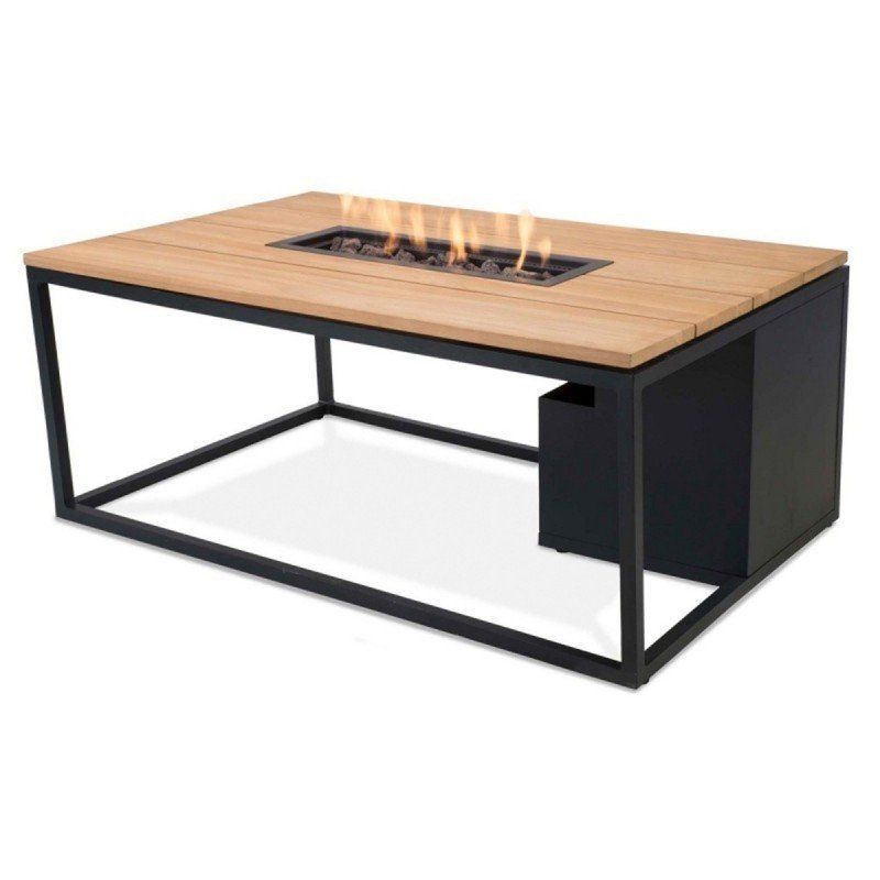 Cheminée de table Cosi Cosiloft 120 Noire/Teck