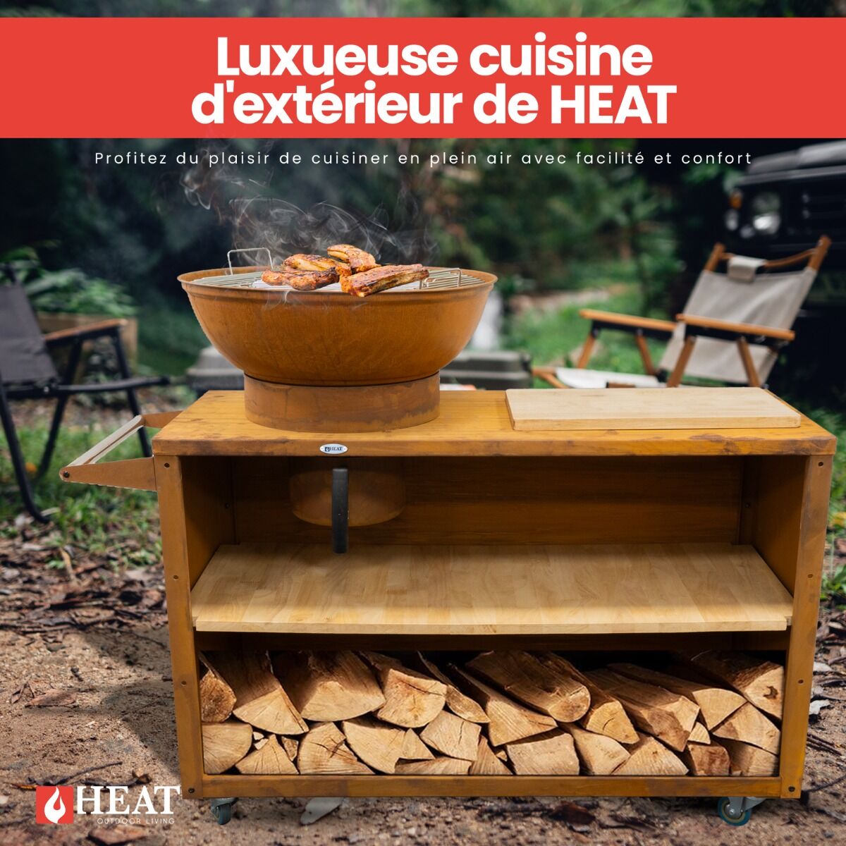 Brasero plancha Trolle rouille HEAT
