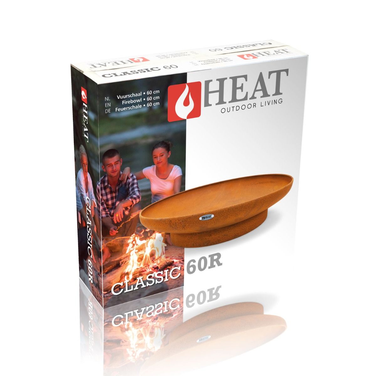 HEAT Bol à feu Classic Ø 60 cm Rouille