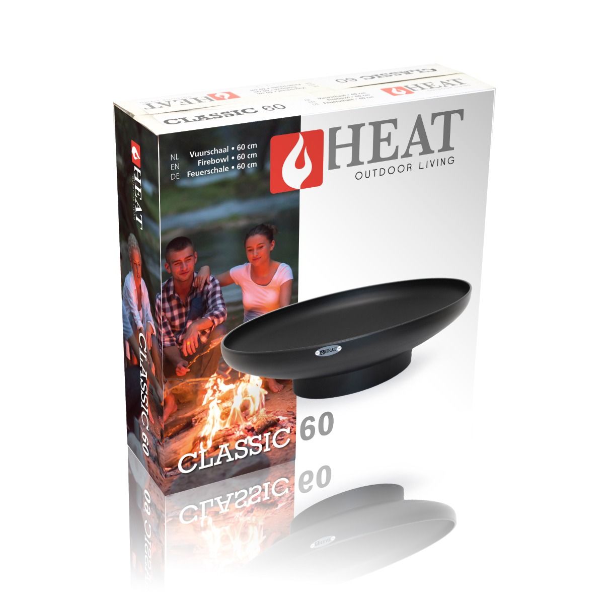 HEAT Bol à feu Classic Ø 60 cm Noir HEAT Bol à feu Classic Ø 60 cm Noir