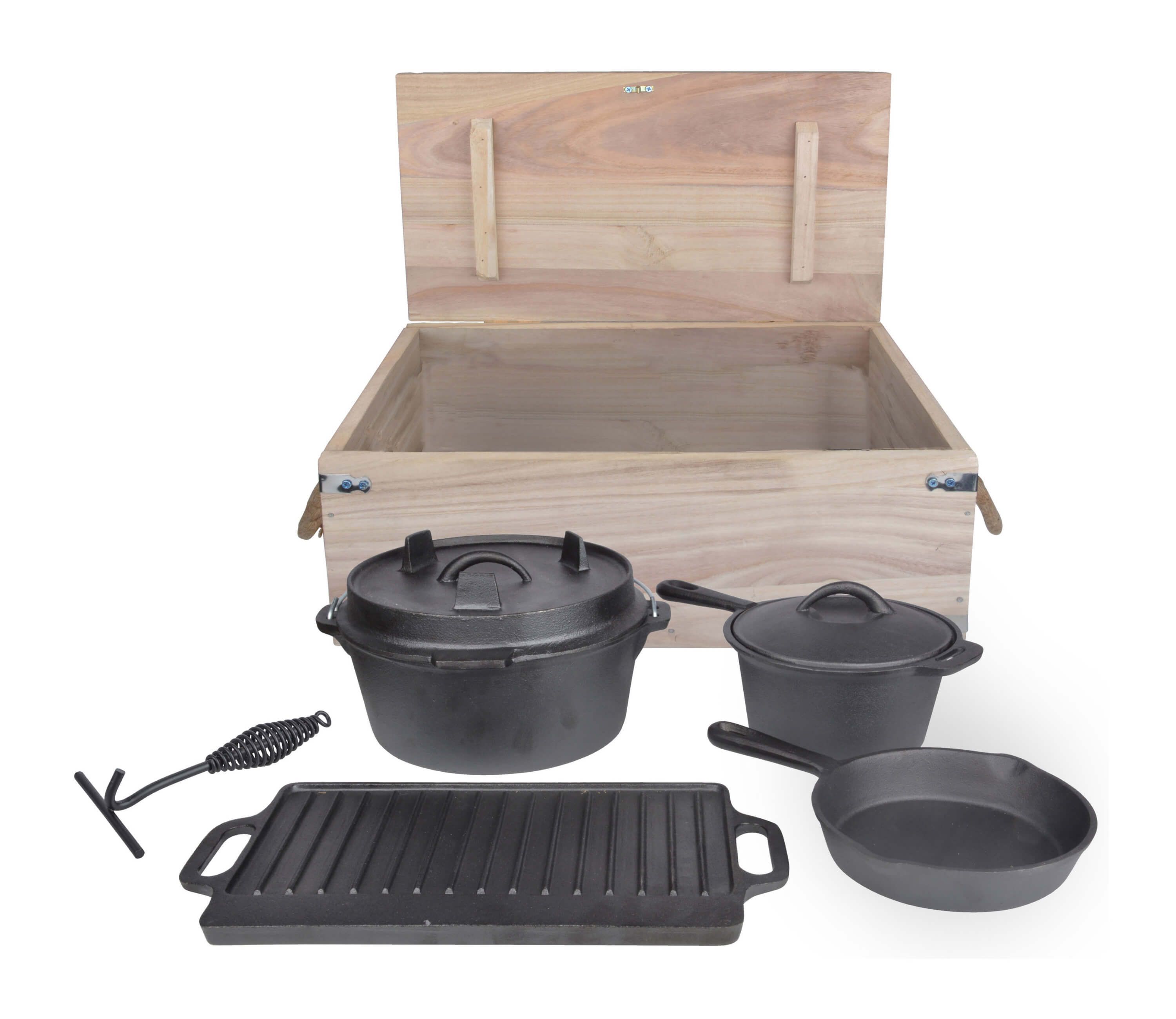 Ensemble de cuisson pour feu de camp (7 pièces) Esschert Design
