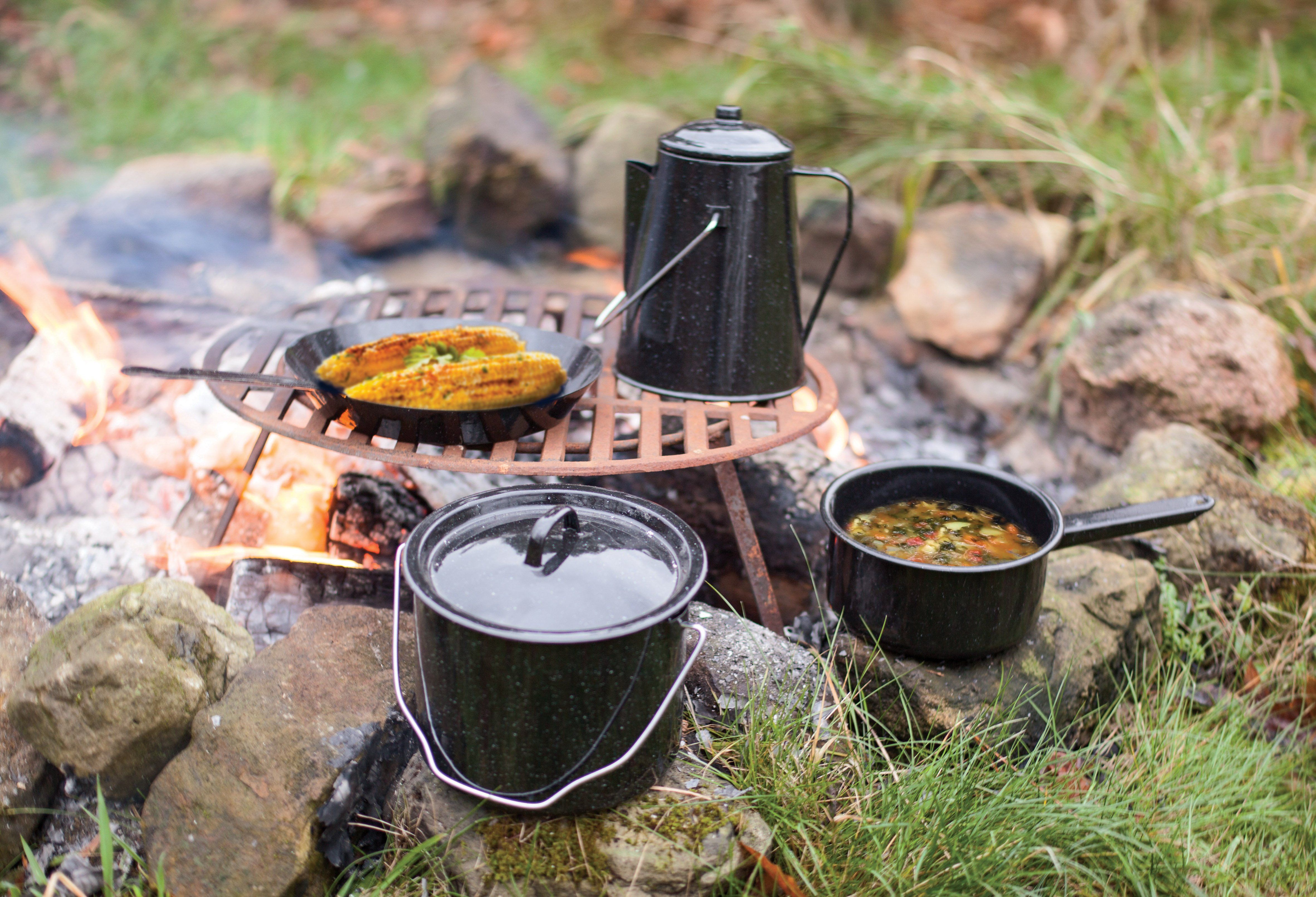 Esschert Set de cuisson pour feu de camp (4 pièces)