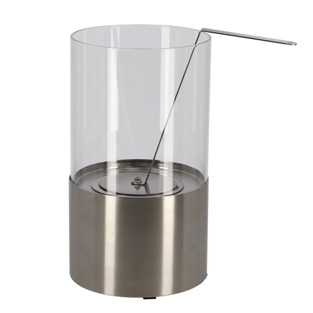 Cheminée de table bioéthanol ronde acier inoxydable Esschert Design