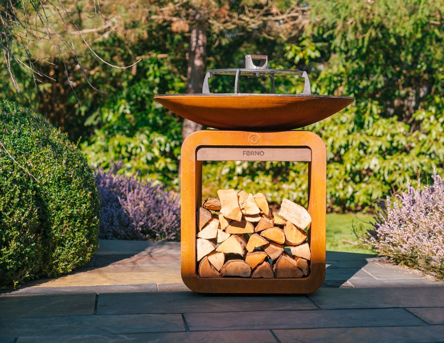 Brasero plancha Seare Halo acier corten FORNO