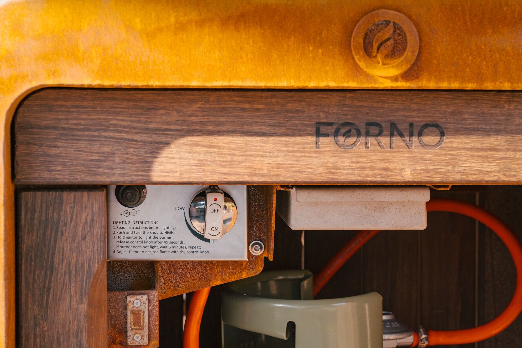 Barbecue à gaz Seare Halo Piezo acier corten FORNO