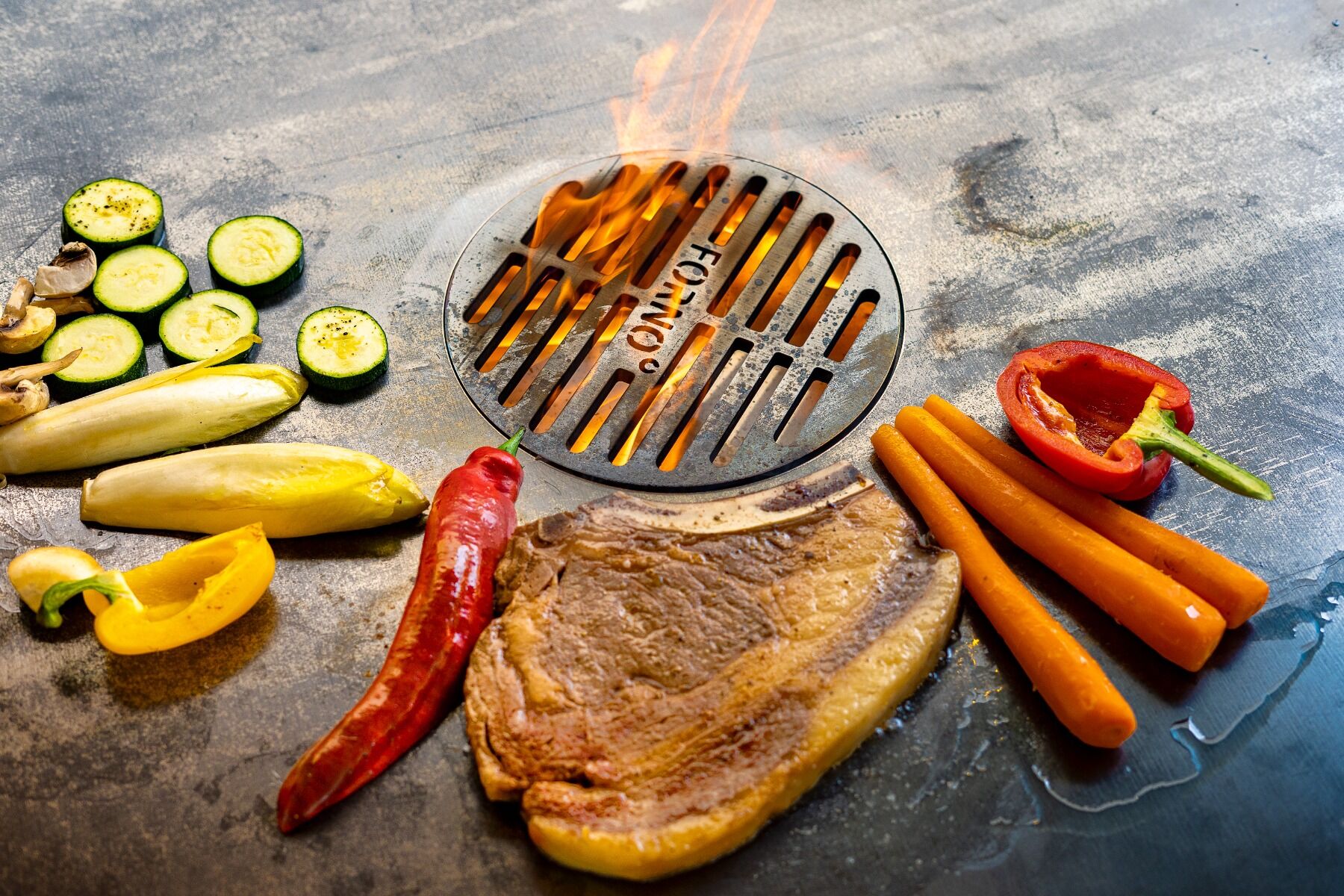 Barbecue à gaz Seare Halo Piezo acier corten FORNO