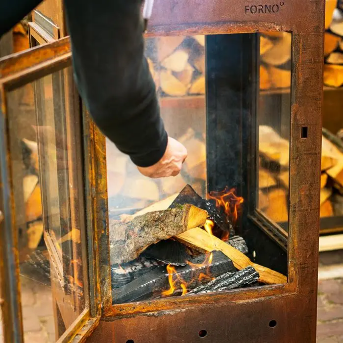 FORNO Cheminée de jardin Digna Acier Corten