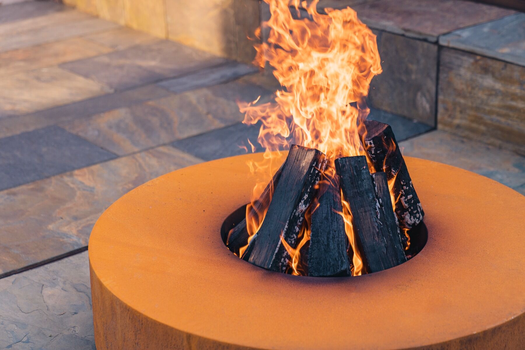 FORNO Table de Feu Acier Corten Ronde (Ø 125 cm)