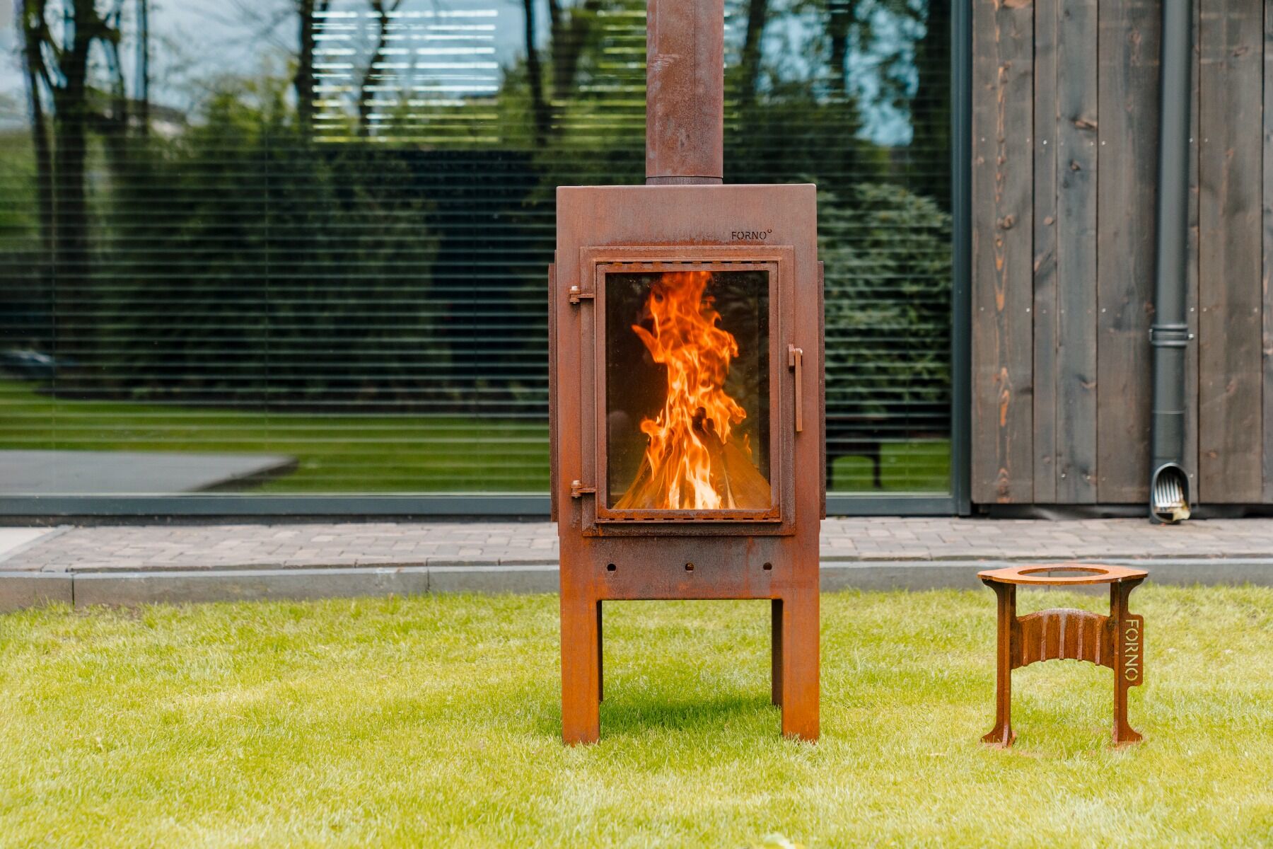 FORNO Cheminée de Jardin Digna XL Acier Corten