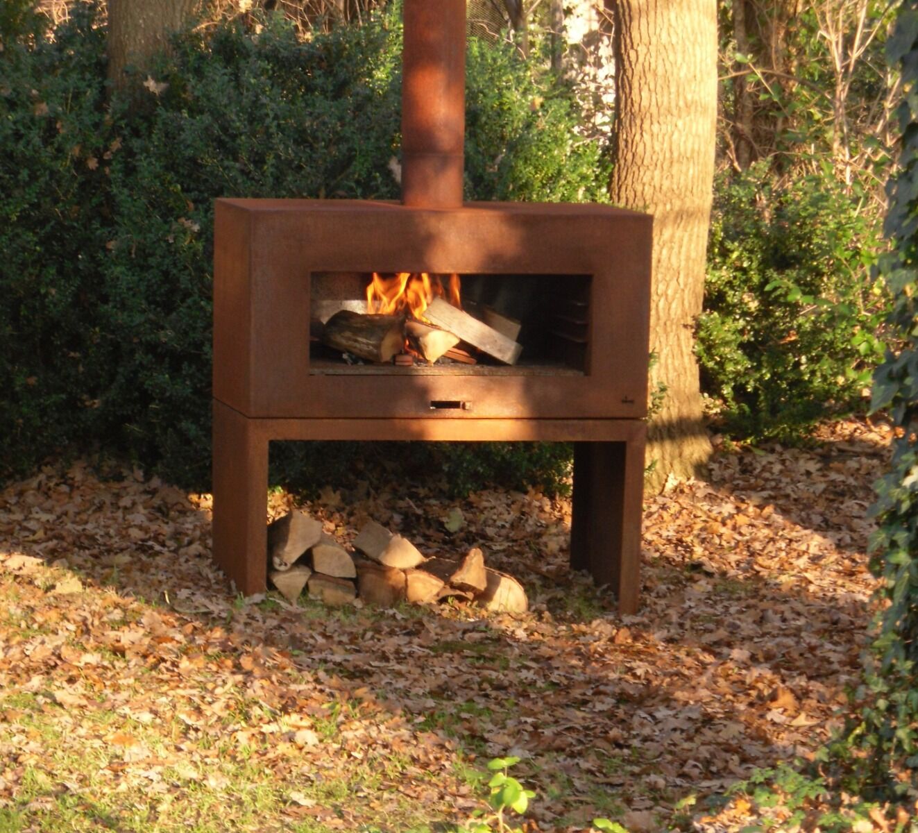 FORNO Poêle de Jardin Enok Acier Corten