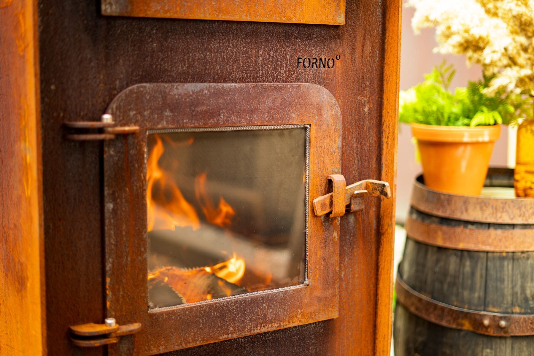 FORNO Poêle de Jardin Gap Acier Corten