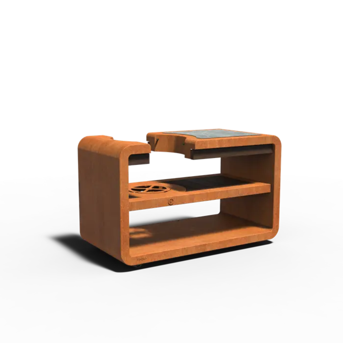 Kamado station en acier corten FORNO