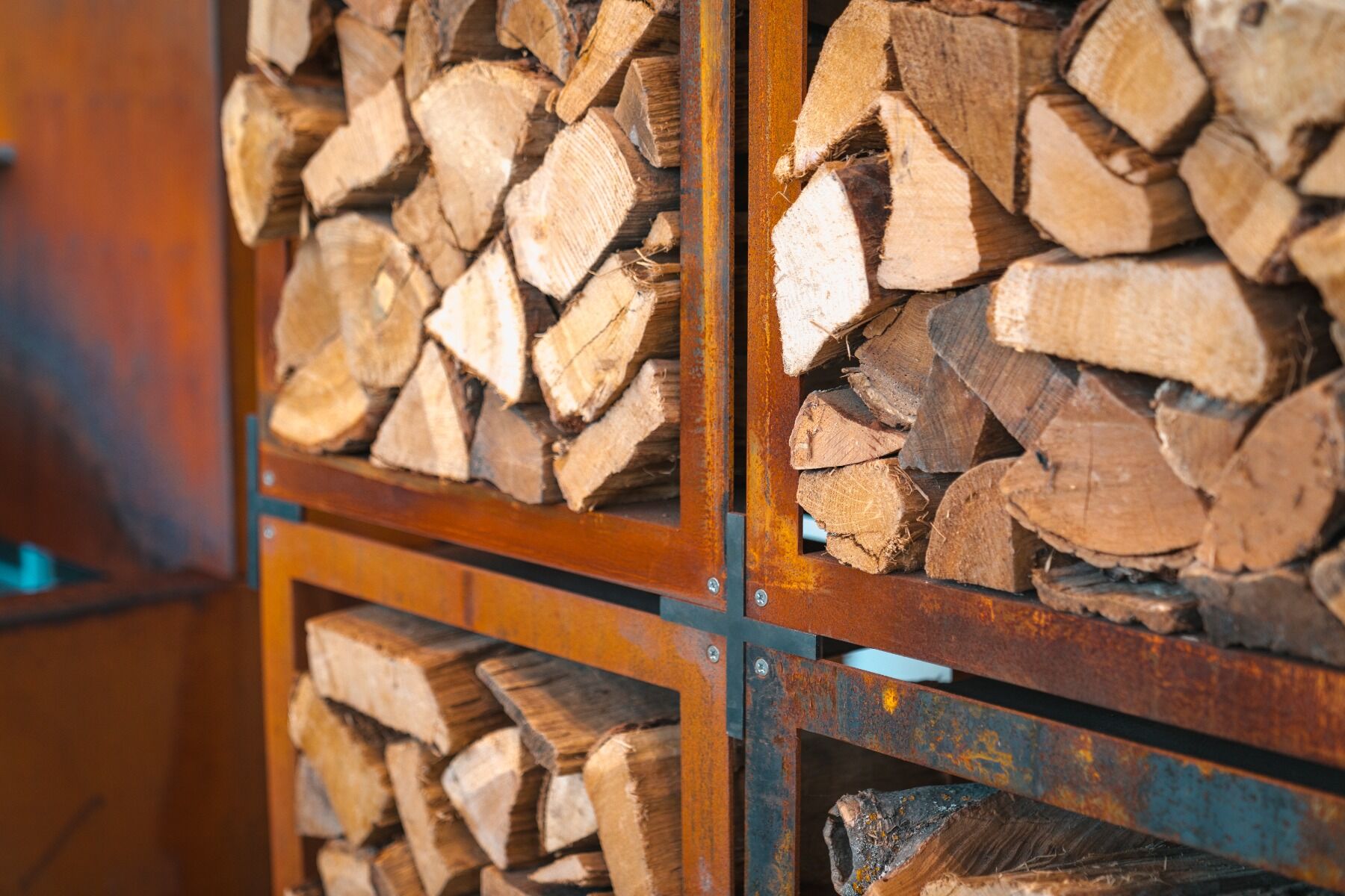 FORNO Rangement en bois BHS Acier corten