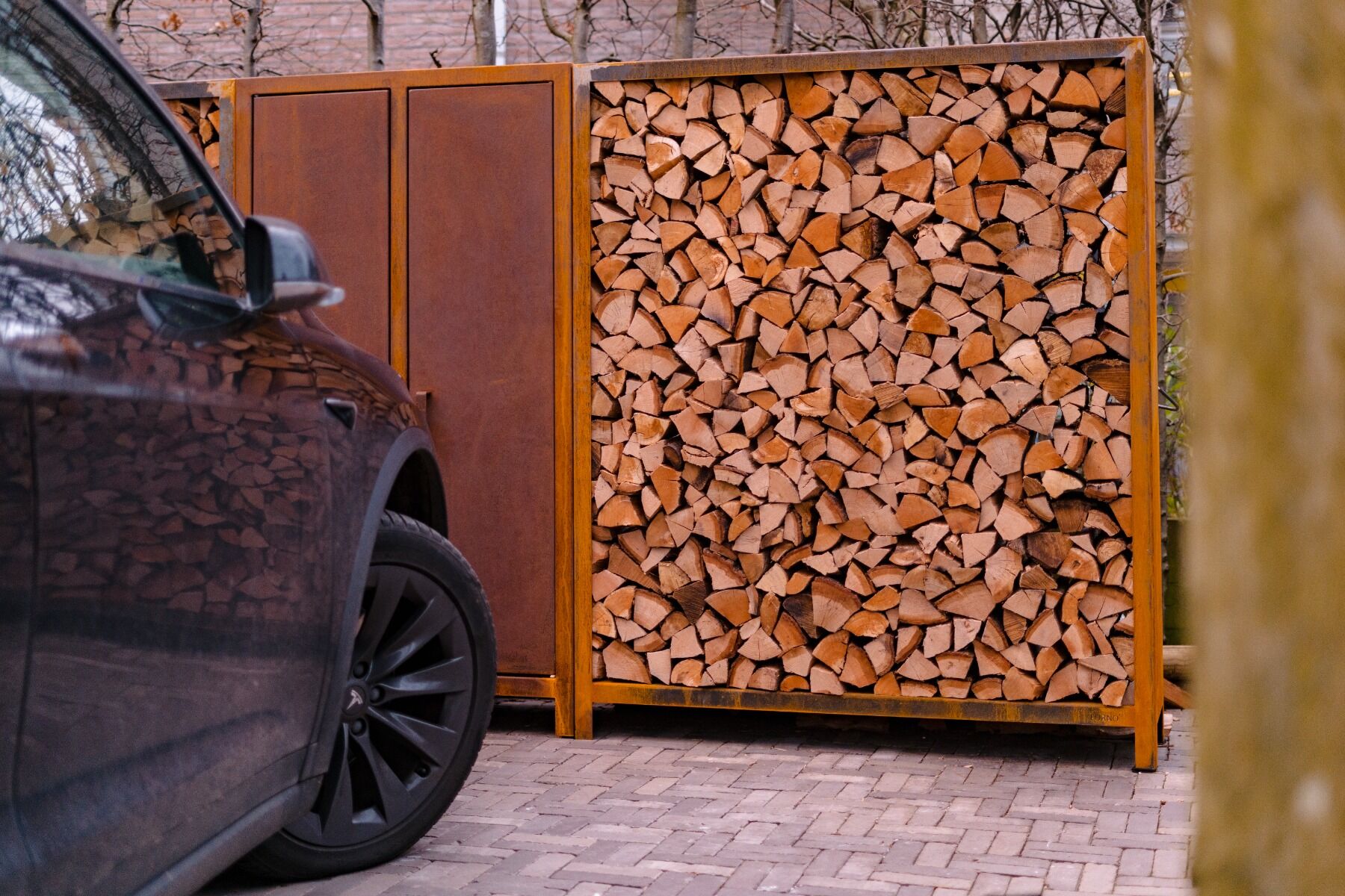 FORNO Rangement en bois Acier corten (7 tailles)