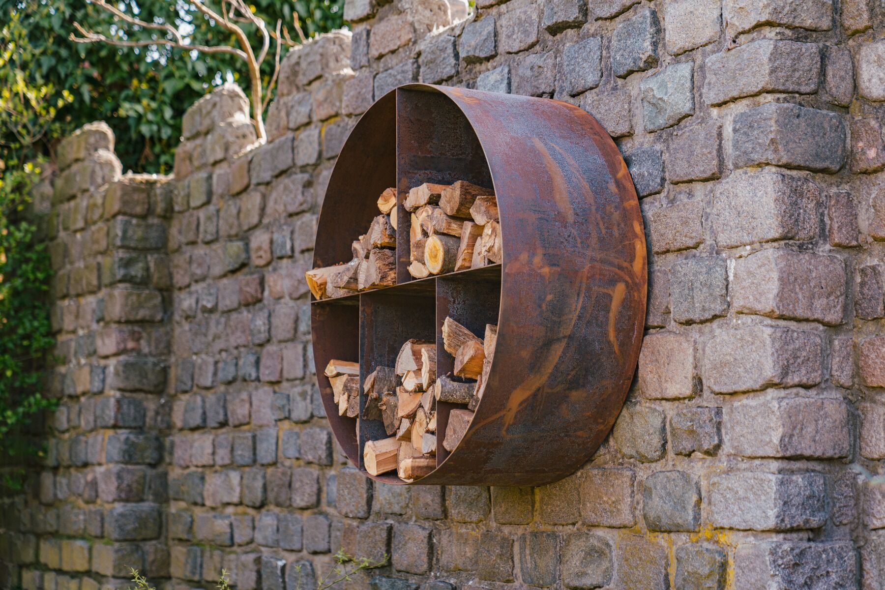 FORNO Rangement en bois BHS Acier corten