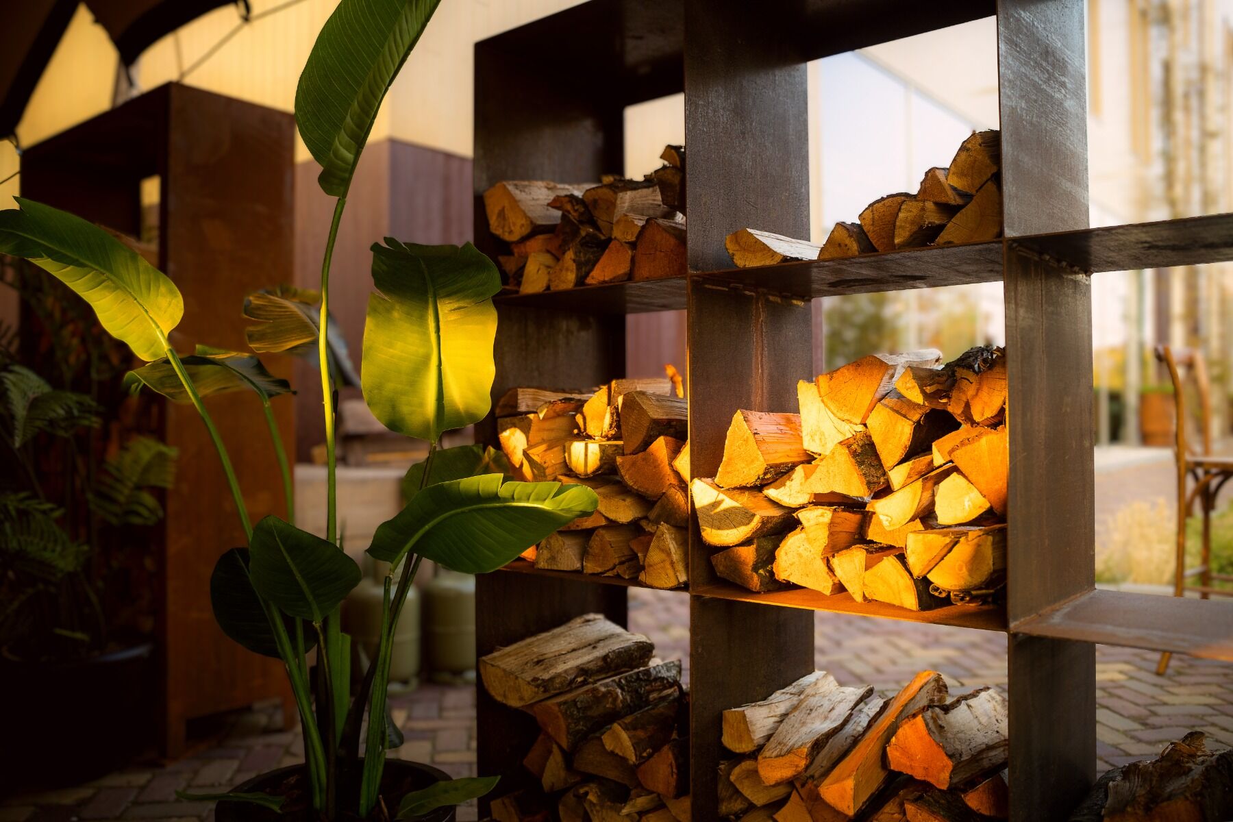 FORNO Rangement en bois BHS Acier corten