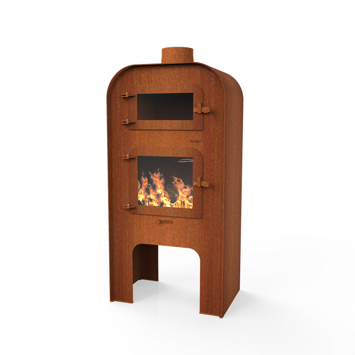 FORNO Poêle de Jardin Gap Acier Corten