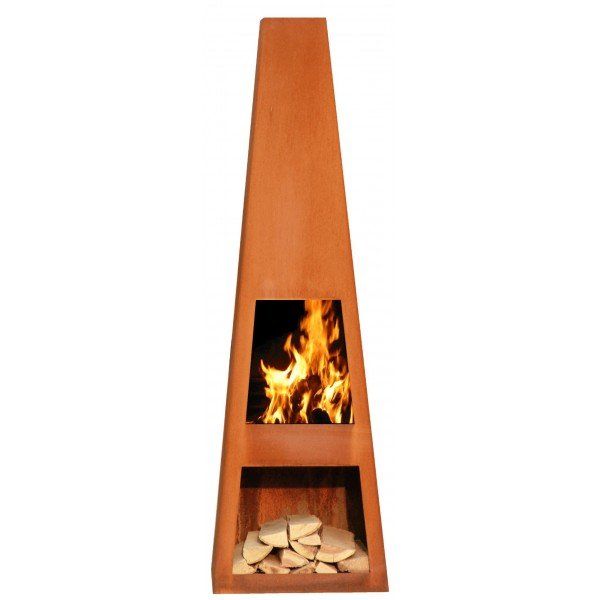 GardenMaxX Poêle de terrasse Vilos Corten XL