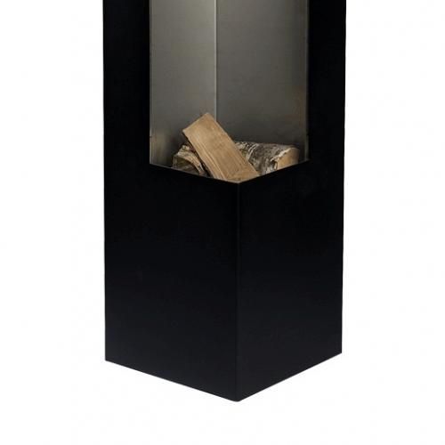 GardenMaxX Poêle de Terrasse Tacora XL Noir