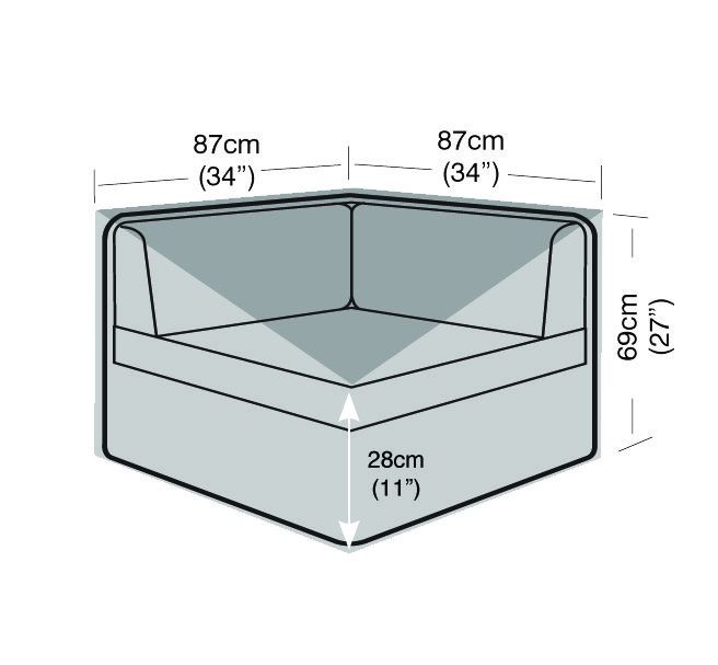 Garland Housse pour Ensemble Lounge (87x87x69cm) Noir