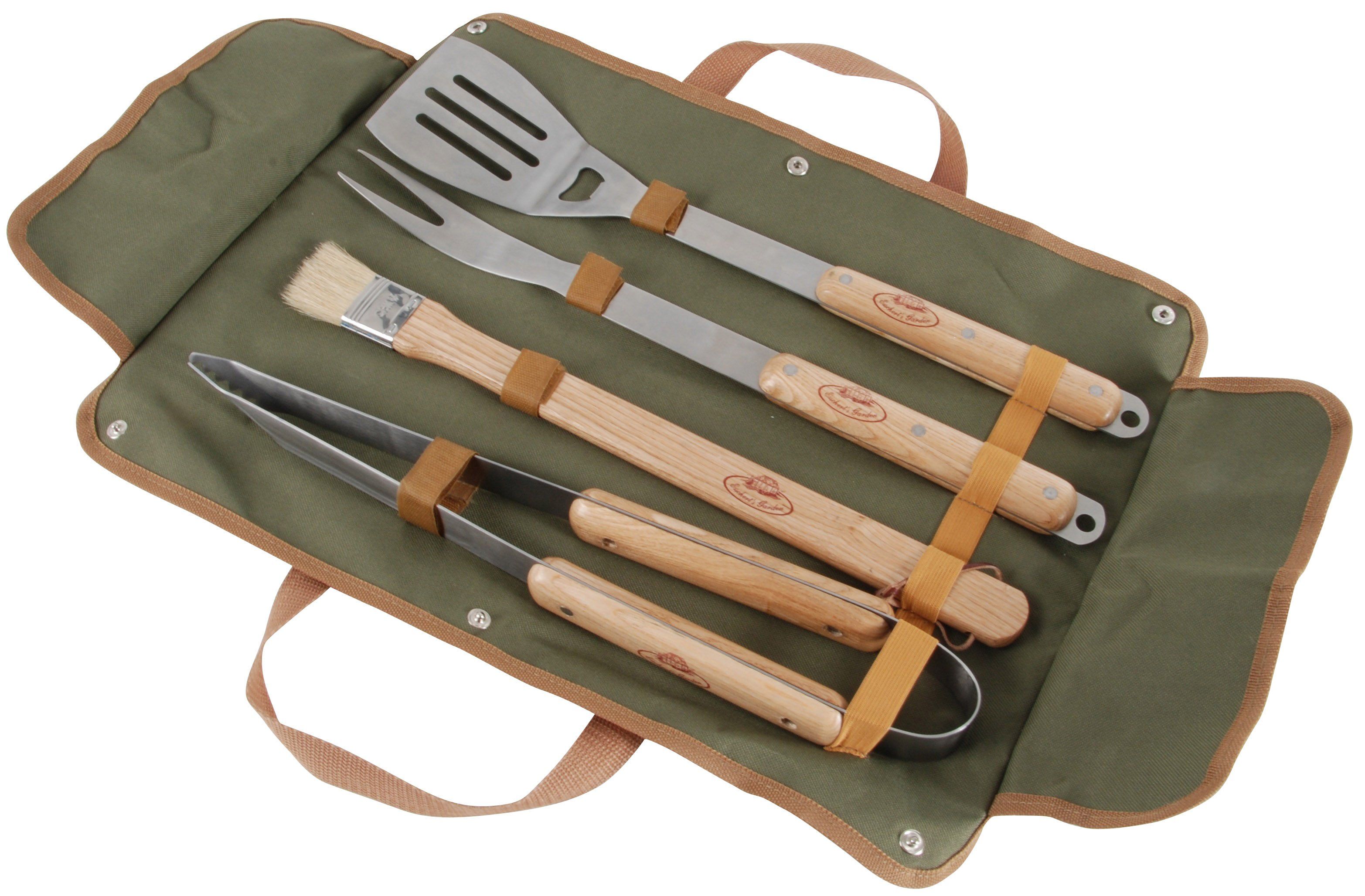 Set de quatre ustensiles à BBQ avec sac Esschert