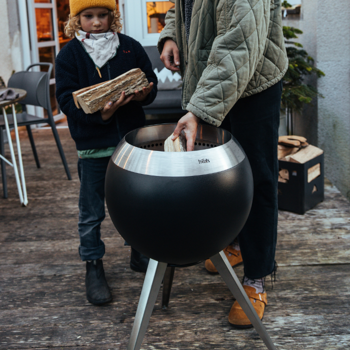 Brasero sans fumée MOON 45 avec pied haut höfats