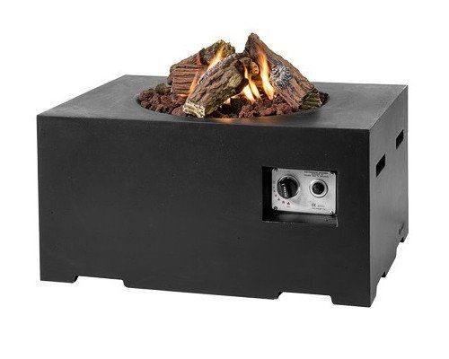 Table de feu Happy C. Rectangle Petit Noir