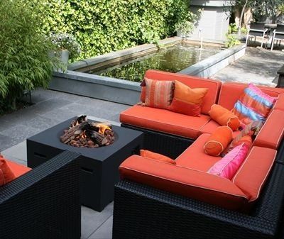 Happy Cocooning Table de feu carrée petite noire