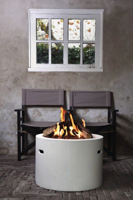 Happy Cocooning Table de feu ronde blanche