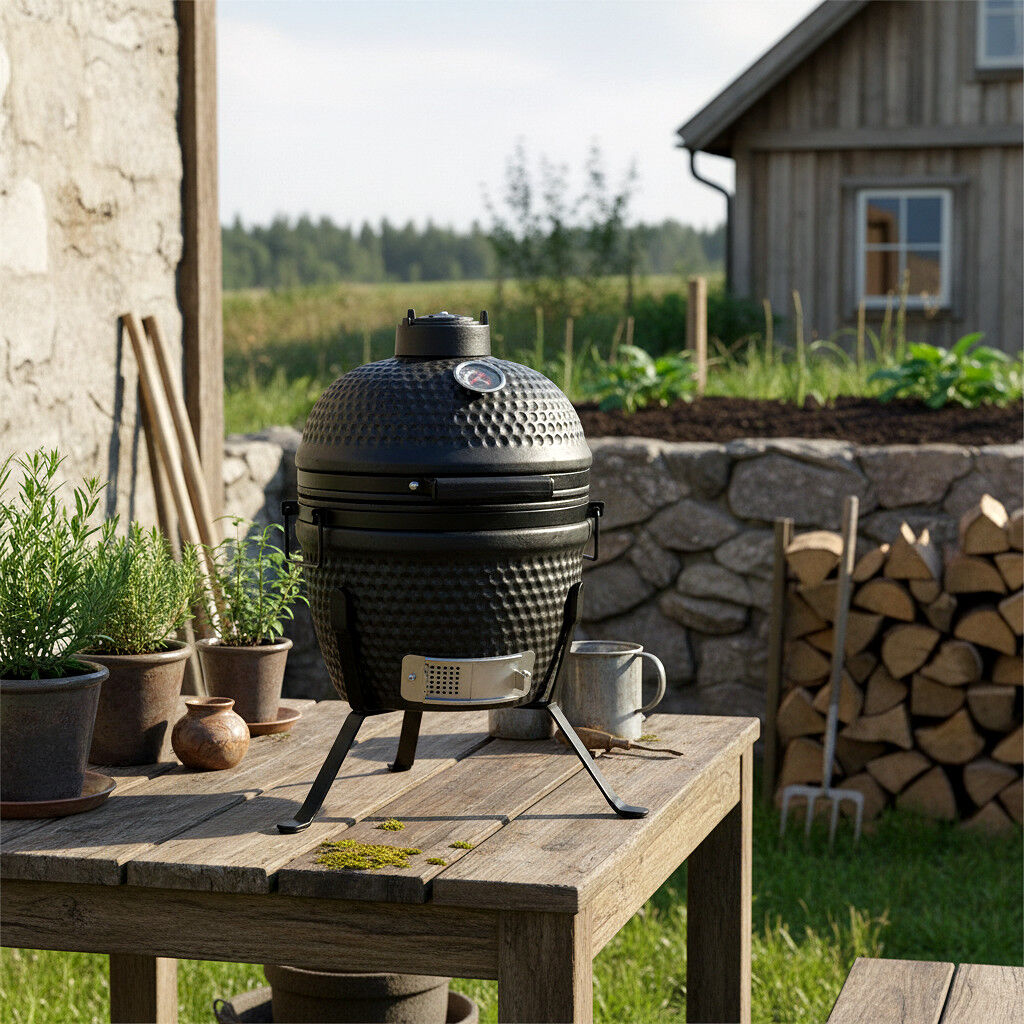 Barbecue kamado Fyregg 13 noir HEAT Premium